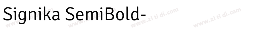 Signika SemiBold字体转换